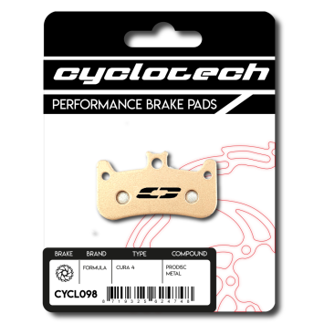 Formula Cura 4 remblokken sintered, Cyclotech Prodisc Metal.