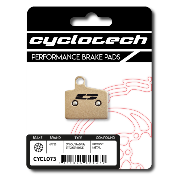 Hayes Dyno / Radar / Stroker Ryde remblokken sintered, Cyclotech Prodisc Metal.