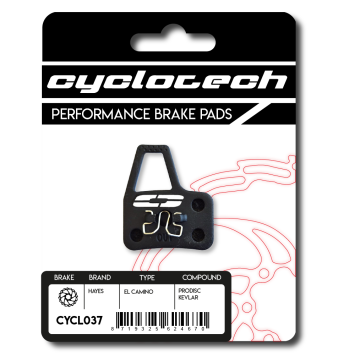 Hayes El Camino remblokken organisch, Cyclotech Prodisc Kevlar.