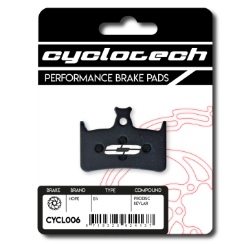 Hope E4 Remblokken organisch, Cyclotech Prodisc Kevlar.
