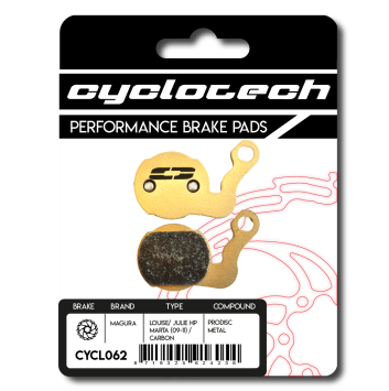 Magura Louise - Carbon - Julie HP - Marta remblokken sintered, Cyclotech Prodisc Metal.